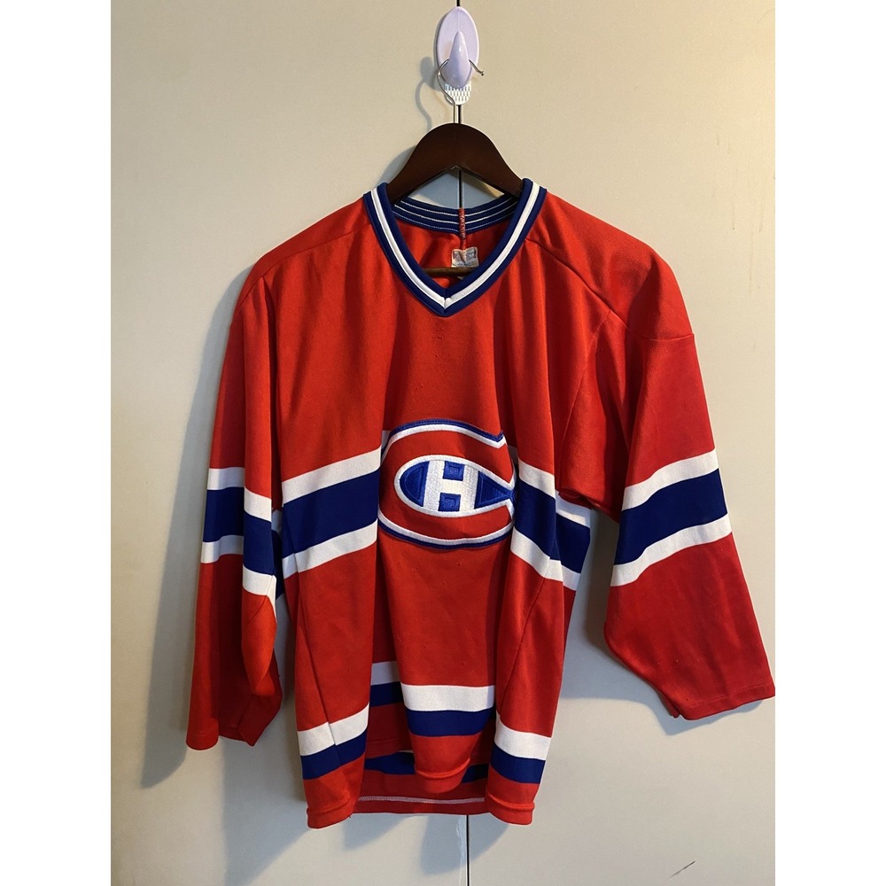 Vintage Montreal Canadiens CCM Maska Jersey Red Small S 1980s 80s NHL Canada